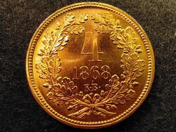 Ferenc József 4 Krajcár 1868 KB ritka rozettás ARTEX