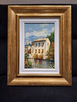 V. Tóth Gábor Mediterrán Hangulatban olajfestmény