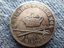 Dánia VIII. Keresztély (1839-1848) .250 ezüst 1 1/4 Skilling 1842 VS