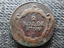 Olasz Államok Gorizia II. Ferenc (1792-1804) 2 soldo 1799 S