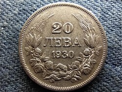 Bulgária III. Borisz (1913-1943) .500 ezüst 20 Leva 1930 BP BERÁN LAJOS