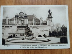 Budapest, detail of the royal castle garden, posted: 1929
