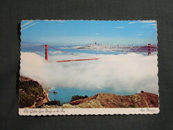 Képeslap,Golden Gate Bridge híd San Francisco California USA,1976-