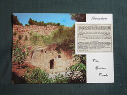 Képeslap,Izrael,Jeruzsálem,Garden Tomb sír látkép,részlet,1976-