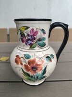 Z.W.PEcs 1st Antique Zsolnay Jug with Butterfly Flower Motifs from the 1800s