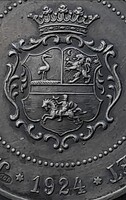 JNK Szolnok Megyei Galamblövő Egyesület 1924-1931 . 41 mm  29,4 gramm . Ag Ezüst . F2026