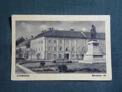 Képeslap,Szombathely,Berzsenyi tér,szobor látkép,részlet,1956-