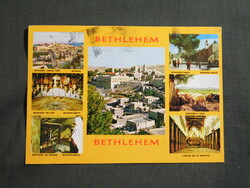 Képeslap,Izrael,Bethlehem,városi látkép,részlet,1976-