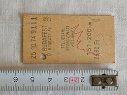 TELJESÁRU GYORSVONATI PÓTJEGY 1974. október 25. kéregjegy