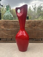 Zsolnay ökörvérmázas váza pajzspecsétes - Fürtös György