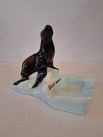 Antik reklám hamutartó, tatai brikett, kispesti porcelángyár