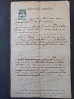 1899-es Duna-Vecse községi hitelszövetkezet és Borbély S. dunavecsei lakos Adás-vevési szerződés