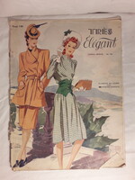 Régi újság divatlap Trés Elegant 9 oldalas