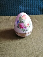 Antik Herendi tojás formájú porcelán Bonbonier