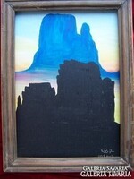 Kormos Balázs (1976-2014): A kék kanyon (2007) A kép kerete is jelzett