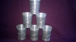 6 darabos ón pálinkás kupica készlet