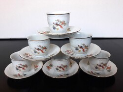 Régi Hollóházi Paradicsommadaras kávéskészlet