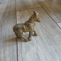 Masszív régi bronz ló szobor