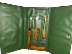 1960-70'S évek DDR GDR NDK - Piknik kempingkészlet eredeti MŰBŐR csomagolásban a képek szerint