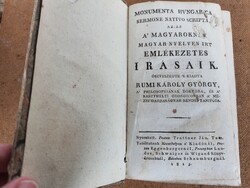 Rumi Károly: Monumenta Hungarica - benne a Fertő tó orvosi leírása 1813 1. kiadás