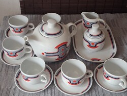 Alföldi art deco mintás teáskészlet