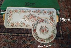 Zsolnay bambusz mintás szendvicses/sütemenyes készlet