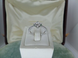 Álomszép fehérarany gyűrű brillekkel cca 0.62 ct