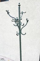 Antik szecessziós esernyő és bottartós, babás álló fém fogas