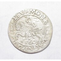 Litvánia,II. Zsigmond fél garas 1560 EF+ ezüst