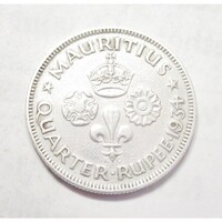 Mauritius,1/4 rupee 1934 EF ezüst 2.90g916