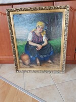 Czene Béla: Pihenő leány