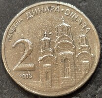 Szerbia 2 Dinár, 2003.