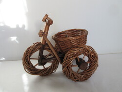 RÉGI, FONOTT, BICIKLI FORMÁJÚ VIRÁGTARTÓ. ALKUKÉPES!