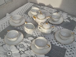 Antik Zsolnay aranyozott kávés készlet