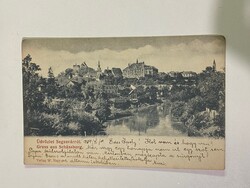 Nagyon régi fekete fehér képeslap. 1904.Üdvözlet Segesvárról! Gruss aus Schassburg. Írott.