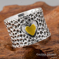 KÉZZEL KÉSZÍTETT TIBETI EZÜST GYŰRŰ EZÜST SZÍNŰ.