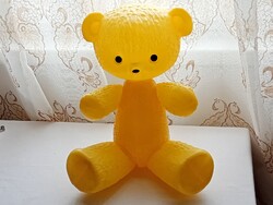 Műanyag DMSZ maci sárga mackó mozgó végtagok medve 38cm retro trafikárú újszerű