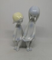 Hollóházi porcelán olvasó lányok "RITKA"!