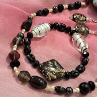 Antik Muránói üveg és édesvízi gyöngy szett