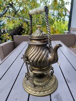 Biedermeier Tea kiöntő Szamovár cson fogó és fedél. Rézből készült