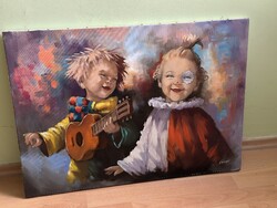 Vámosi Tamás Farsang festmény