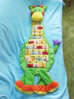 Textil zsiráf ABC tanuláshoz  gyerekeknek angol  felakasztható 1 méter hosszú