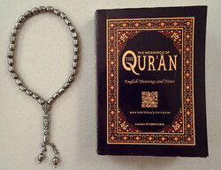 Muszlim Iszlám fém Tasbih Misbaha Tesbih Masbaha Szubha imagyöngy imalánc imafüzér Korán szent könyv