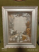 Antik házassági emlék plakett