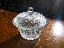 BOURBON LILIOMOS ÜVEG CUKORTARTÓ, BONBONIER