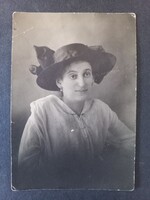Antik fotó Női portré  - Kedves Sanyimnak Ilonától Rákosszentmihály 1916