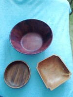 3 darab bambusz  ?  fa tál  együtt