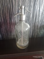 Antik szódás szifon  italos üveg 1 literes, szóda, víz, vizes,