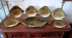 Retró Gránit halas kerámia készlet