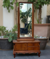 Antik neobarokk tükrös komód, előszobai tükrös szekrény